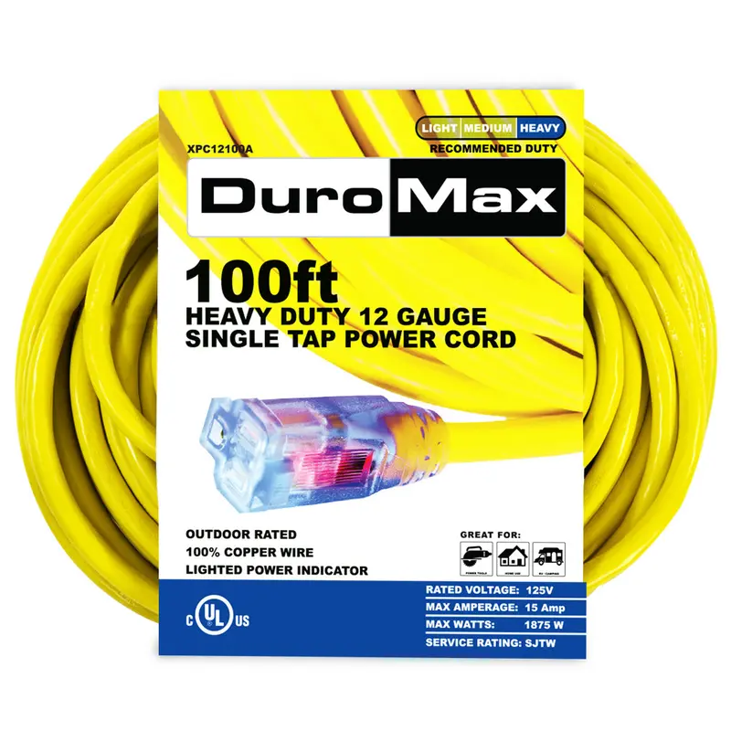 100-Foot 12 Gauge Single Tap Extension Power Cord 1