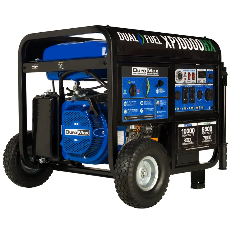 10,000 Watt Dual Fuel Portable Hx Generator W/ Co Alert 1