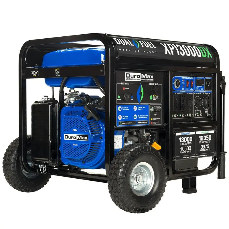 13,000 Watt Dual Fuel Portable Generator W/ Co Alert 1