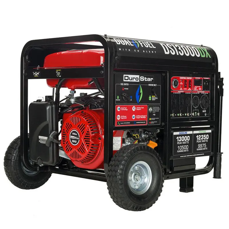13,000 Watt Dual Fuel Portable Generator W/ Co Alert 1