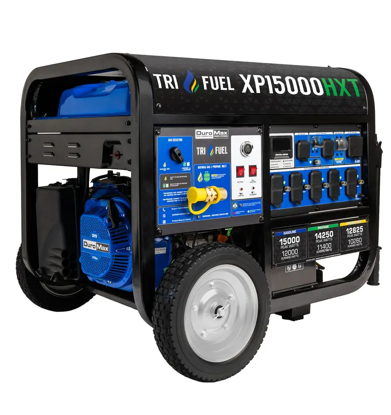 15,000 Watt Electric Start Tri Fuel Portable Generator 1