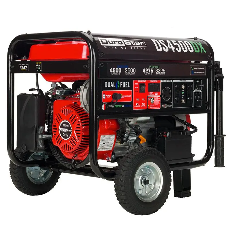4,500 Watt Dual Fuel Portable Generator W/ Co Alert 1