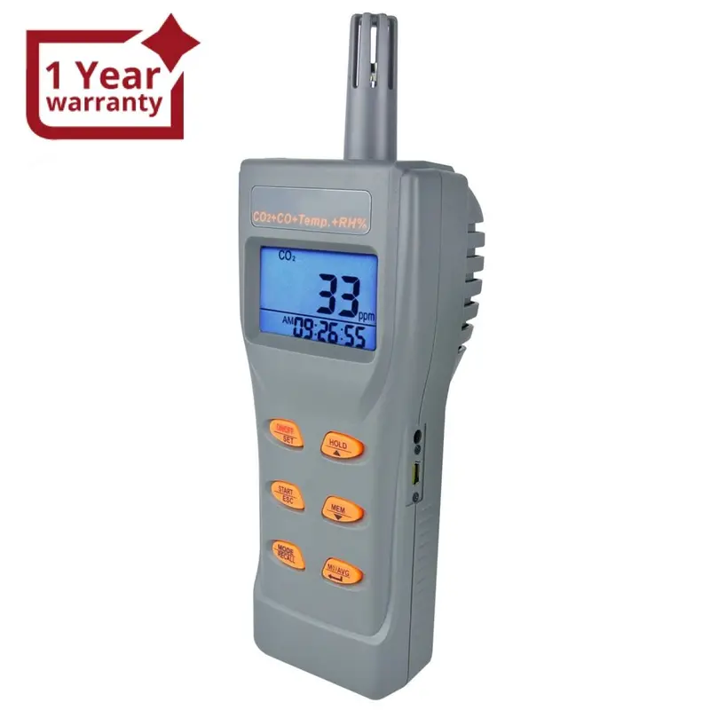 77597 6 In 1 Combo Multi-Function Co2 & Co & Temperature, Humidity Rh %, Dp, Wb, Usb Data Logger With Software, Meter Iaq Tester 1