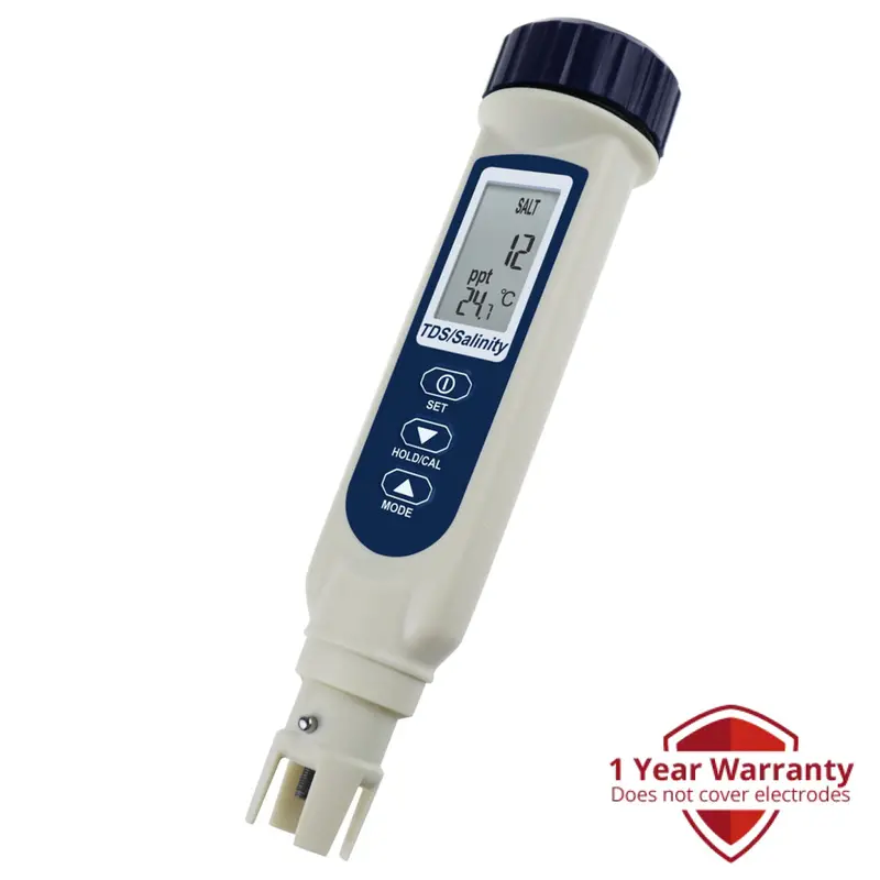 837-3 Pentype Tds / Salinity / Temperature Tester Water Quality Meter Atc Multiple Units (Ppt, Ppm, S.G., %, °C, °F) Digital Tool For Saltwater Monitoring & Testing Ip65 Waterproof Housing 1