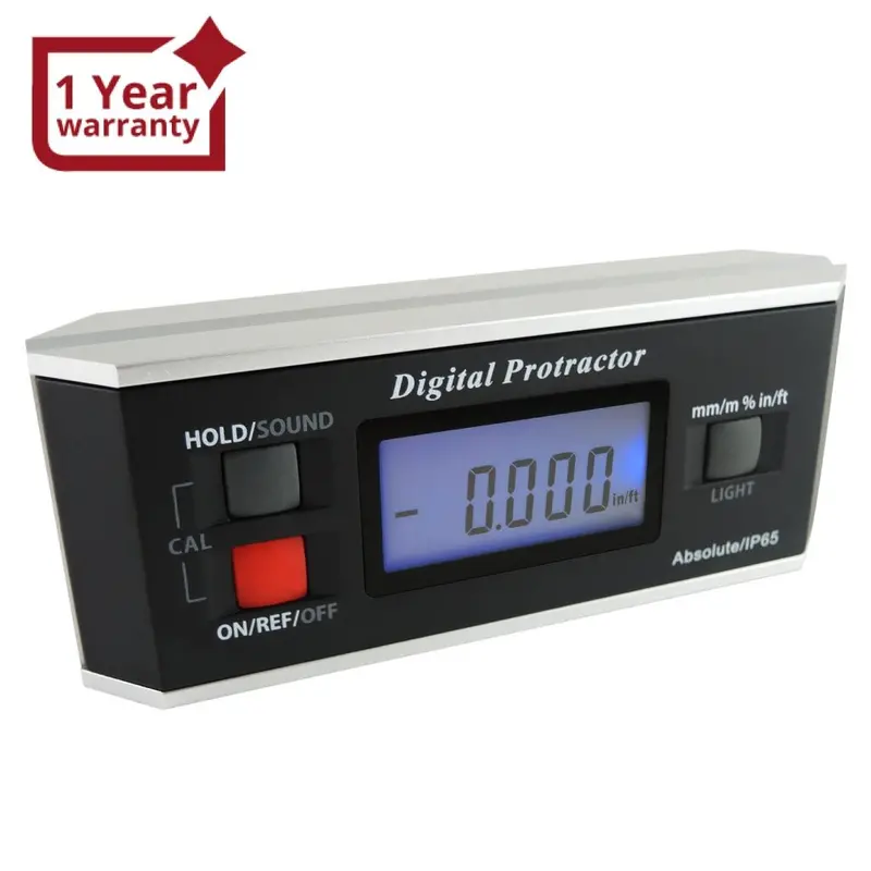 Ag-82413B Digital Protractor Angle Finder Level Inclinometer Magnetic V-Groove 0~360 With Backlight Ip65 1