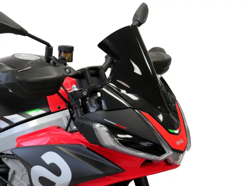 Aprilia Tuono V4 21-2024  Airflow Solid Black Double Bubble Screen Powerbronze 1
