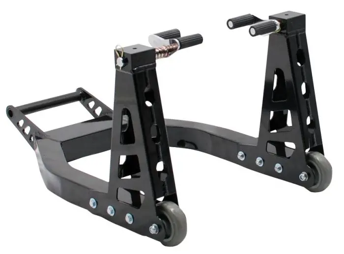 Biketek  Aluminium Box Section Front Track Paddock Stand - Black 1