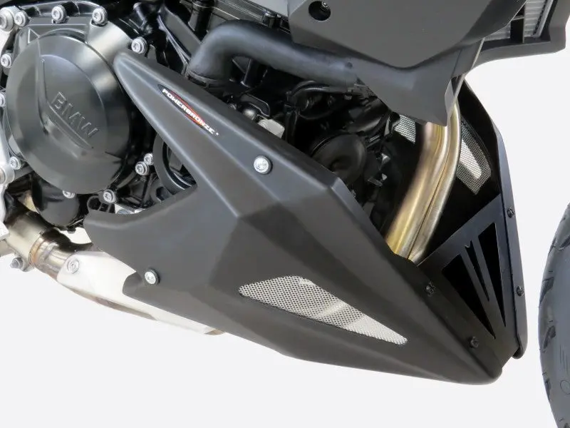 Bmw F900xr  20-2025 Belly Pan Gloss Black & Silver Mesh  Powerbronze 1