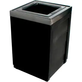 Busch Systems Evolve Cube Trash Can, Landfill, 50 Gallon, Black 1