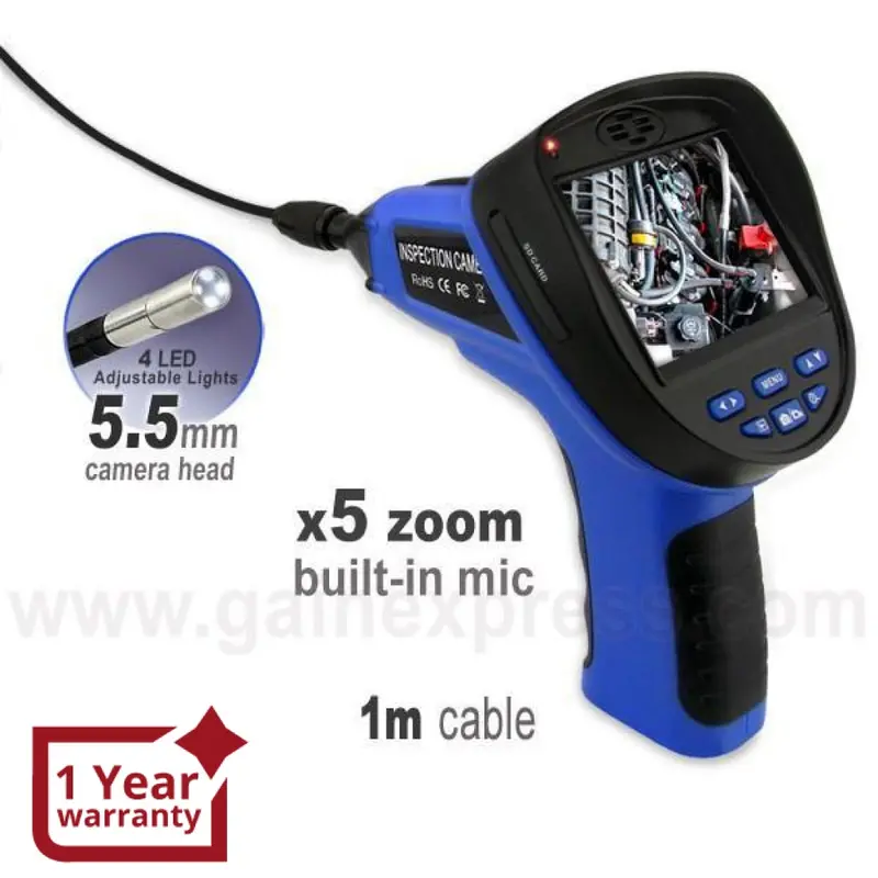 C0599e_1M_5.5Mm Industrial 3.5 Endoscope 5.5Mm Camera Video & Sound Recording Borescope W/ Mic 1