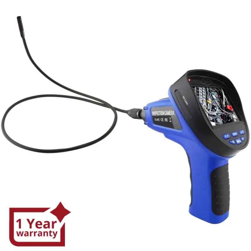 C0599e_1M_8.5Mm Industrial Endoscope 3.5" Lcd Monitor, 1M 8.5Mm Inspection Camera 4 Led Light 2Gb Card, Video Recording Borescope 1