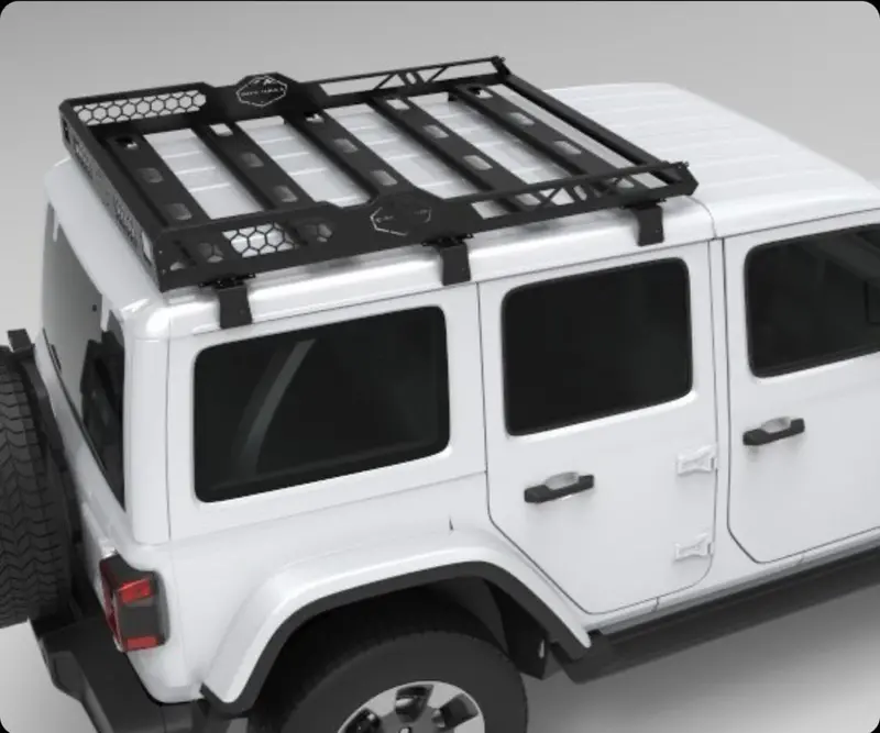 Canastilla Portaequipaje Metálica C/Escalera - Jeep Wrangler Jk 1