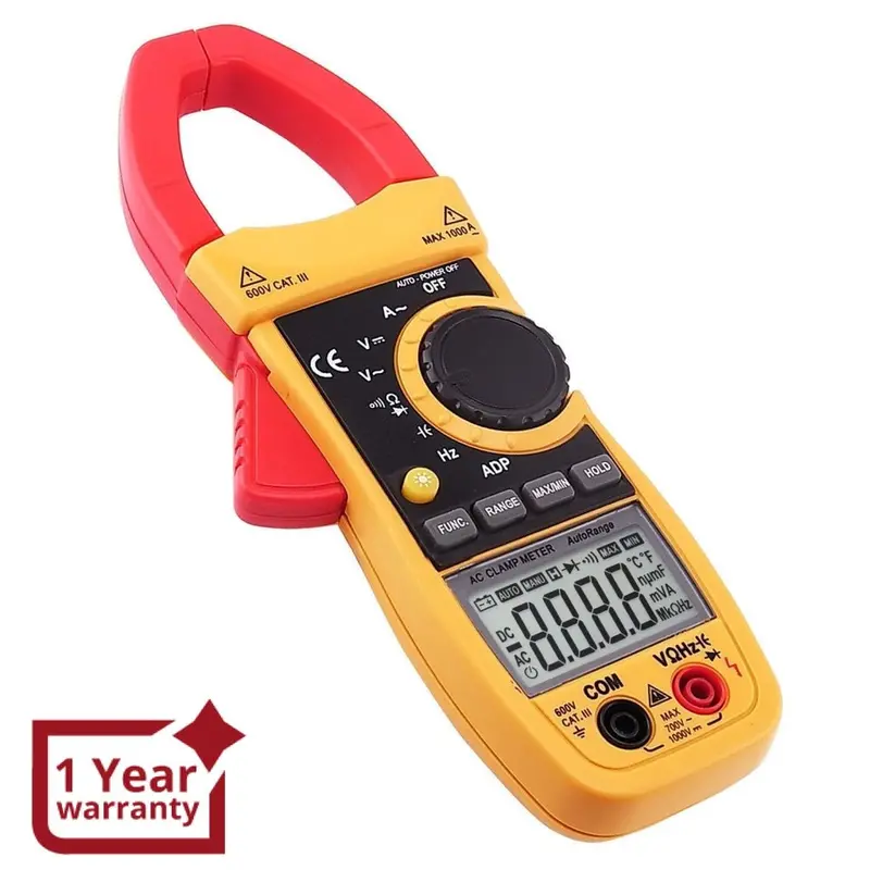 Cm213 Digital Ac Current Clamp Meter Multimeter Capacitance Ohm Auto / Manual Range Professional Tester 1