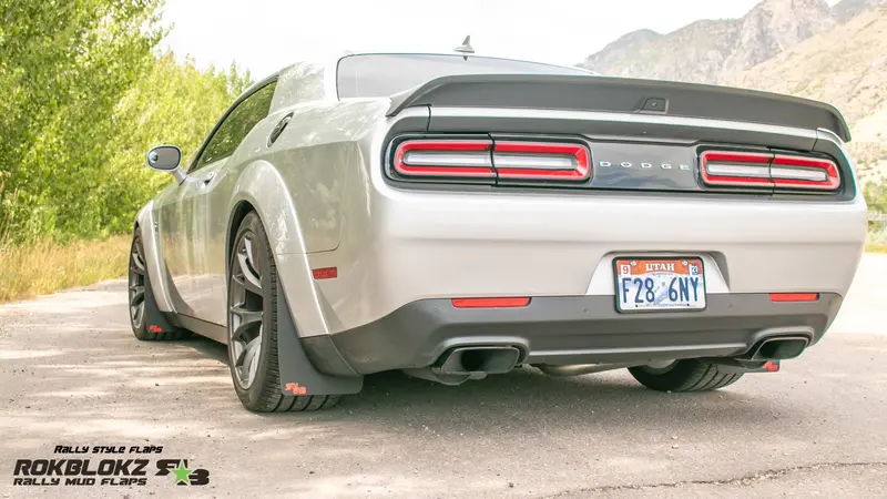 Dodge Challenger Widebody 2018-2023 Rally Mud Flaps 1