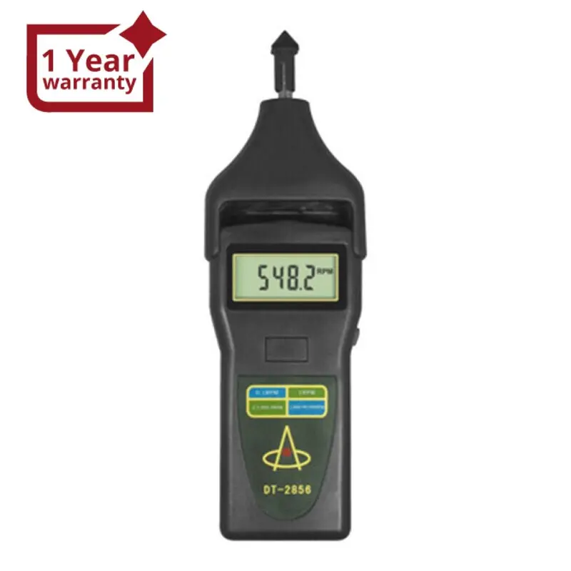 Dt-2856 Digital Tachometer Photo Contact Laser Tach Rpm 0.5~19,999R/Min 1