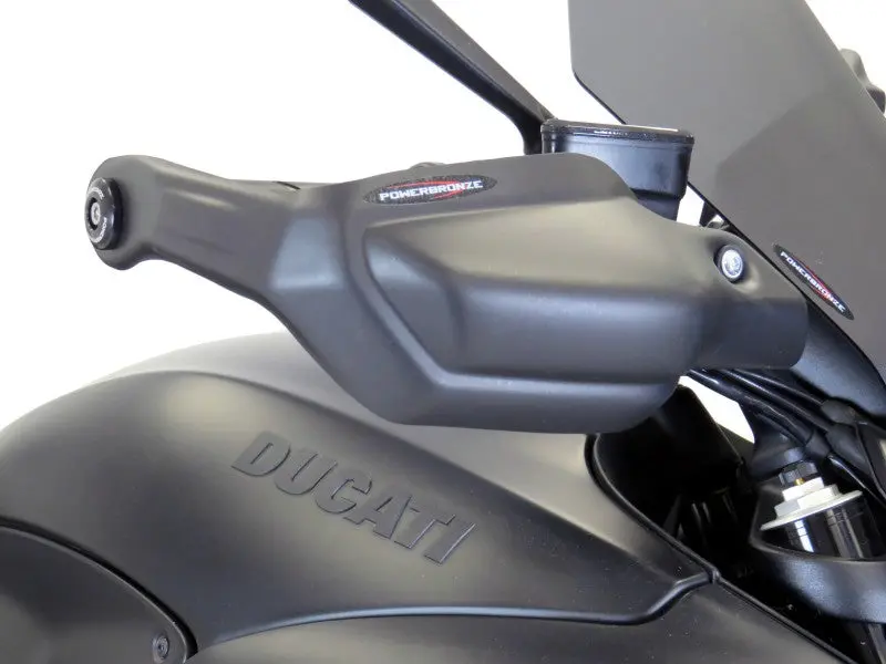 Ducati Diavel 2015-2018  Matt Black Handguard/Wind Deflectors Powerbronze 1