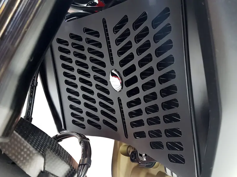 Ducati Supersport  2017-2025 Gloss Black Plastic Rad Cooler Grill By Powerbronze 1