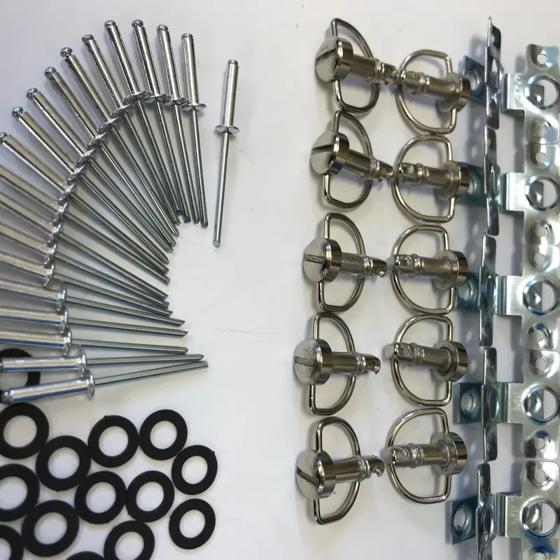Dzus Style 1/4 Turn Fairing Fastener Quick Release Slotted  D Ring 19Mm 10 Pack 1