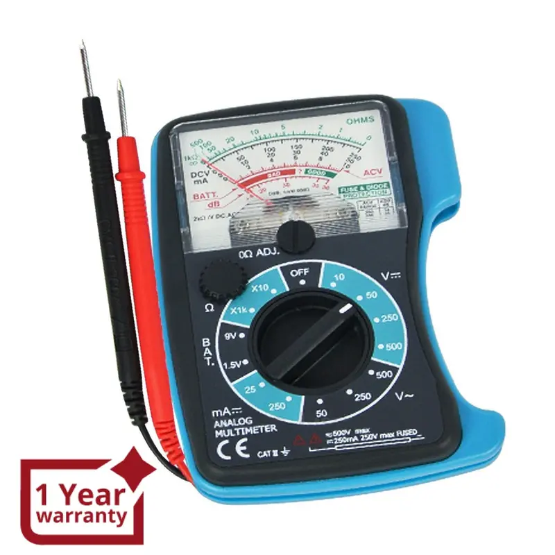 E04-018 Analog 5 Scales Multimeter Dc Ac Voltage Dc Current Ohm Decibel Resistance Pocket Size 1