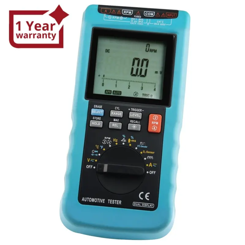 E04-024 Automotive Multimeter Scan Car Engine Analyzer Rpm Voltage Current Dwell Angle W/ Buzzer 1