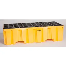 Eagle 1620B 2 Drum Spill Containment Pallet - Black With Drain 1