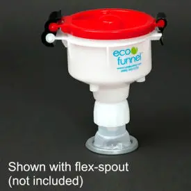 Eco Funnel® Ef-4-Flex40 4" Eco Funnel With Cap Adapter, For Rieke Flexspout Pails, Red Lid 1
