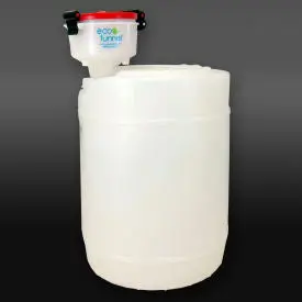 Eco Funnel® Ef-4-Fs70-Sys 4" Eco Funnel System, 5 Gallon Natural Drum, Red Lid 1