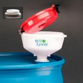 Eco Funnel® Ef-4716-1P 8" Eco Funnel With 2" Npt Fine Thread Cap Adapter, Red Lid 1