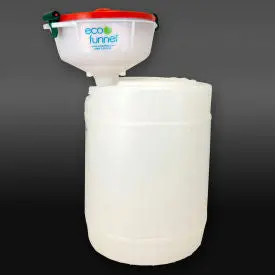 Eco Funnel® Ef-8-Fs70-Sys 8" Eco Funnel System, 5 Gallon Natural Drum, Red Lid 1