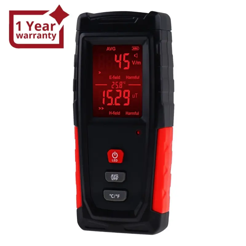 Emf-280 Digital Emf Tester Electric And Magnetic Field Radiation Detector Temperature Measure With Color-Screen Display And Rechargeable Battery Handheld Tool 1