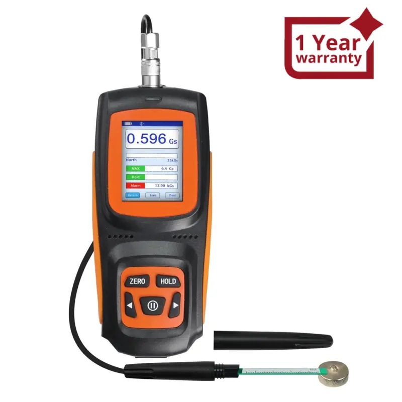Emf-456 Gauss Meter Portable Tesla Meter Gaussmeter 0~2500 Mt Surface Magnetic Field Tester High Precision Hall Sensor ±1% Or ±5% Accuracy With Data Record Function 1