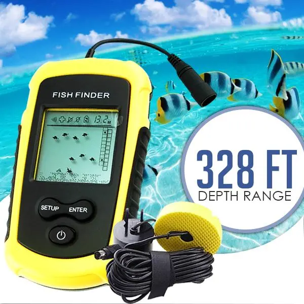 Ff-1108-1 Lucky Wired Fish Finder With 100M Depth Range And 7.5M Cable Sonar Transducer (Fb) 1