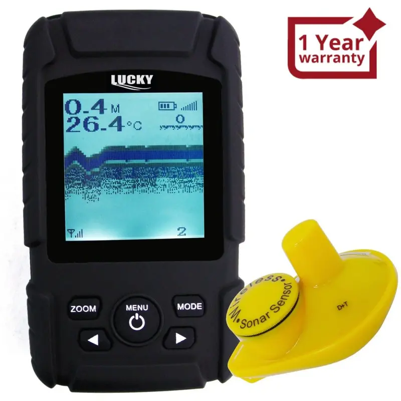Ff-718Li-W Rechargeable Wireless 45M Depth Fish Finder W/ 180M Wireless Operation Range Sensor 1
