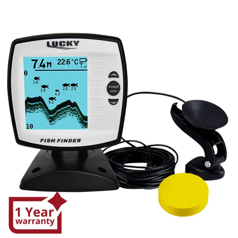 Ff-918N1 Lucky Fish Finder Depth Sounder Transducer 328Feet(100M) With 4-Level Grayscale Fstn Lcd Fish Detector 1