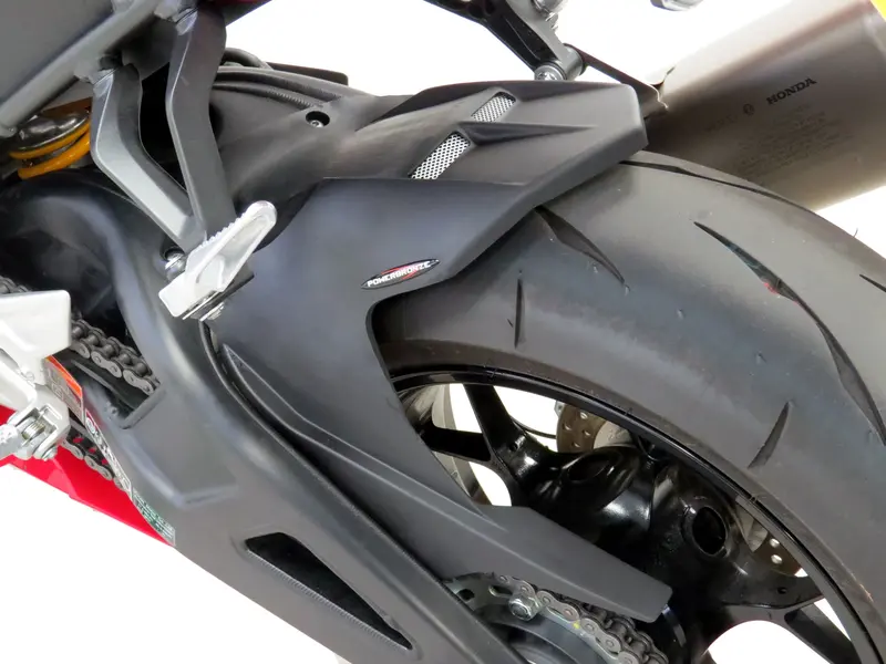 Fits Honda Cbr1000rr & Sp  20-2024  Gloss Black & Silver Mesh Rear Hugger By Powerbronze 1