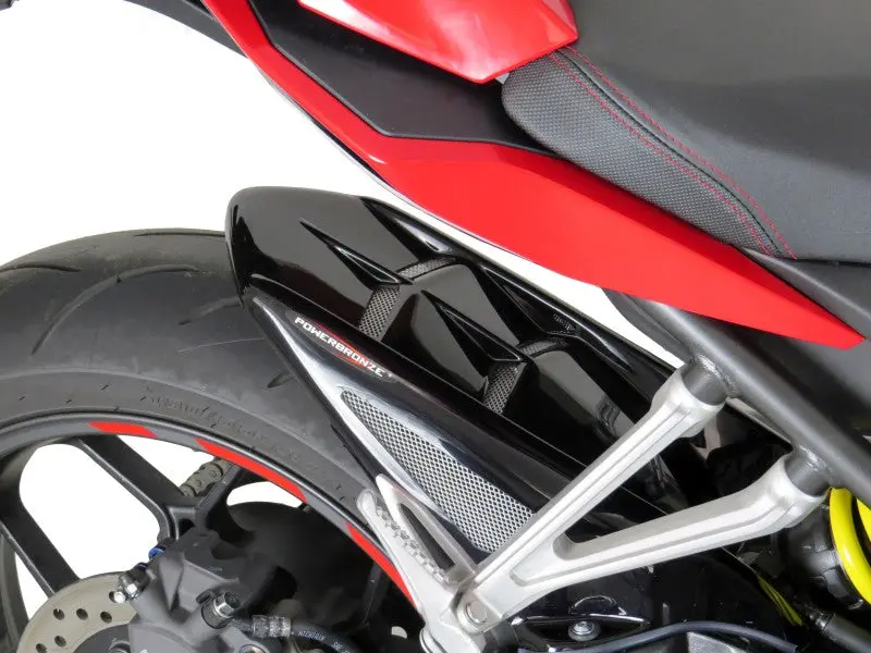Fits Honda Cbr650r  19-2025 Carbon Look & Silver Rear Hugger By Powerbronze 1