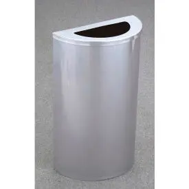 Glaro Steel Half Round Wall Mount Trash Can, 14 Gallon, Bronze Vein 1