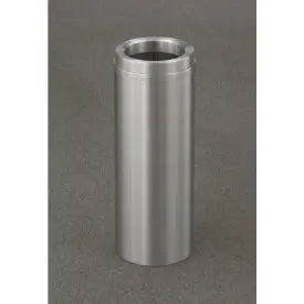 Glaro Steel Round Trash Can W/Funnel Lid, 6 Gallon, Satin Aluminum 1