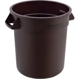 Global Industrial™ Plastic Trash Can, 10 Gallon, Brown 1