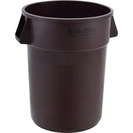 Global Industrial™ Plastic Trash Can, 44 Gallon, Brown 1