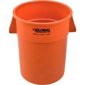 Global Industrial™ Plastic Trash Can - 55 Gallon Orange 1