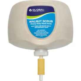 Global Industrial™ Walnut Scrub Heavy Duty Hand Cleaner, Rainforest Scent, 2L Refill - 4/Case 1