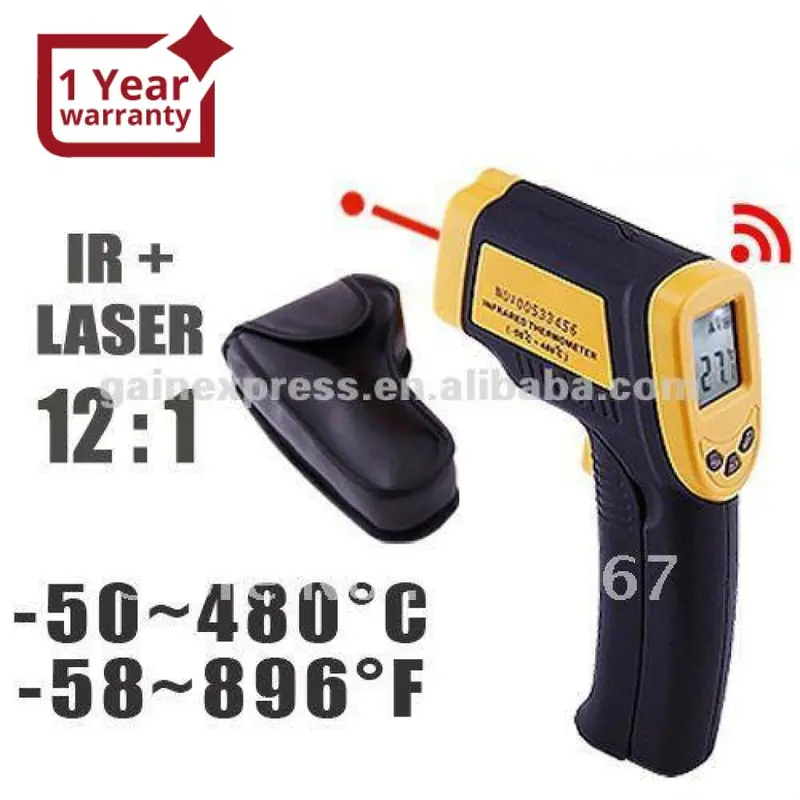Ir-350 Digital 12:1 Ds Infrared Ir Laser Non-Contact Digital Thermometer 1