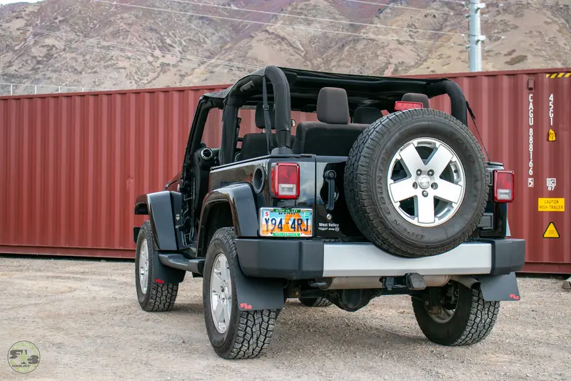 Jeep Wrangler (Jk, Jku) 2007-2018 Quick Release Mud Flaps - Front & Rear (Full Kit) 1
