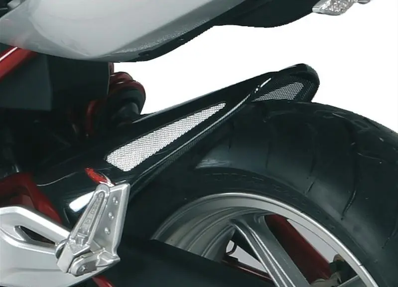 Kawasaki Er6-N & Er6-F 06-2008 Matt Black & Silver Mesh  Rear Hugger By Powerbronze 1