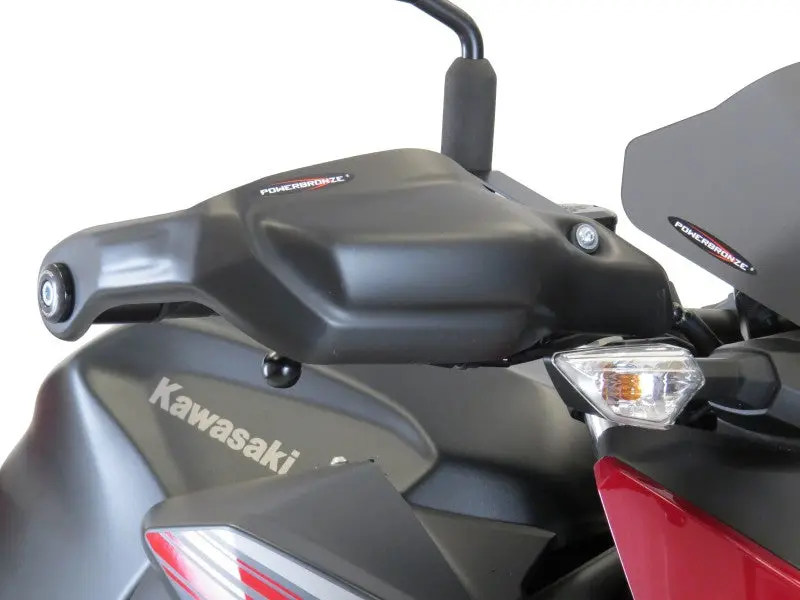Kawasaki Ninja 500  2024 > Matt Black Handguard/Wind Deflectors Powerbronze 1