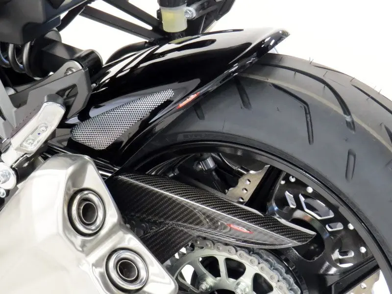 Kawasaki Z1000 & Sx  14-2020 Rear Hugger By Powerbronze Matt Black & Silver Mesh 1