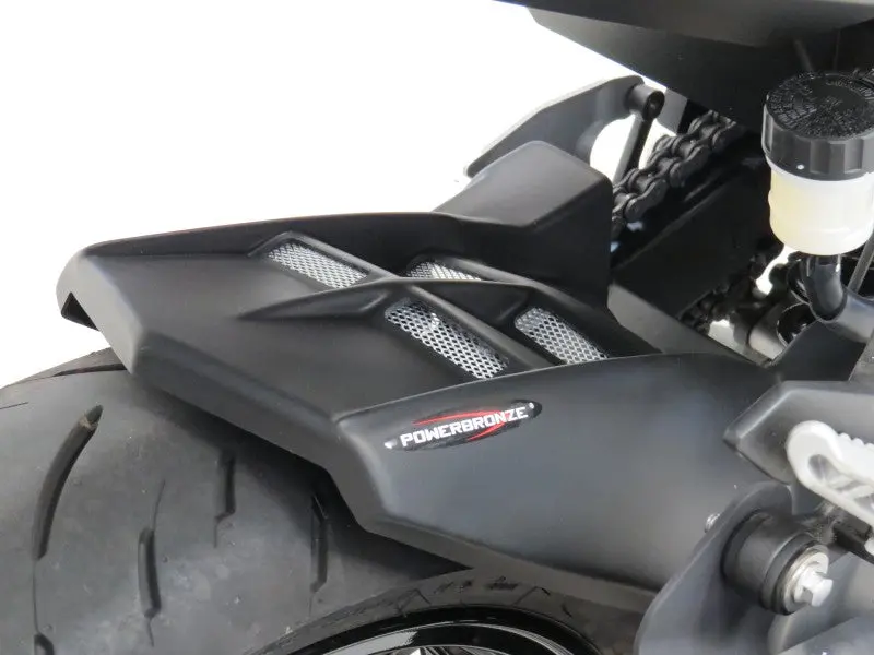 Kawasaki Z400  2019-2025 Carbon Look & Silver Mesh Rear Hugger Powerbronze 1