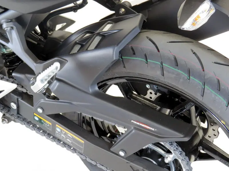 Kawasaki Z500/Se  2024 > Matt  Black & Silver Mesh Rear Hugger Powerbronze 1