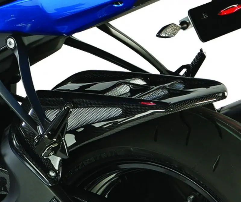 Kawasaki Zx6-R   09-2012 Gloss Black & Silver Mesh Rear Hugger By Powerbronze 1